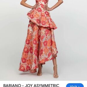 Bariano Asymmetrical Floral Skirt